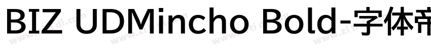 BIZ UDMincho Bold字体转换